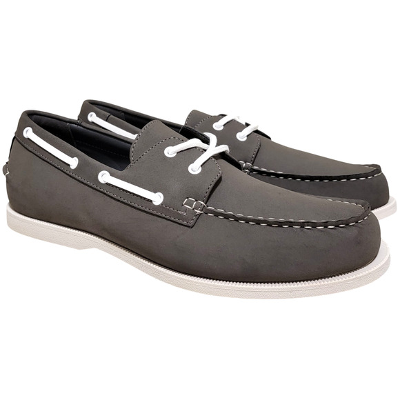 Club Room Other - Club Room Men 2-Eye Casual Boat Shoes Elliot Size US 11M Grey Faux Leather